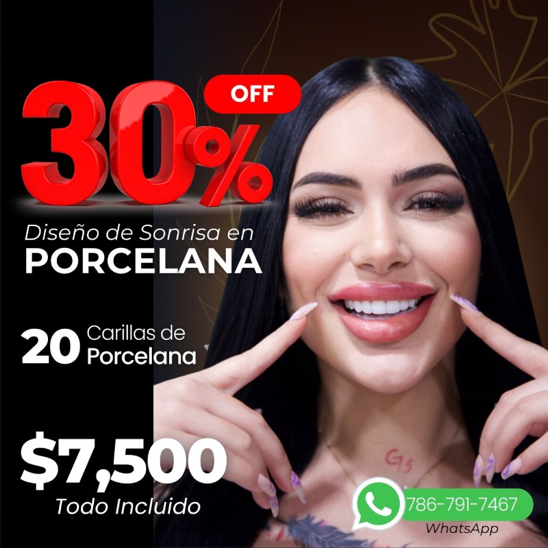 Diseño de sonrisa en Porcelana en Dental Esthetic Miami